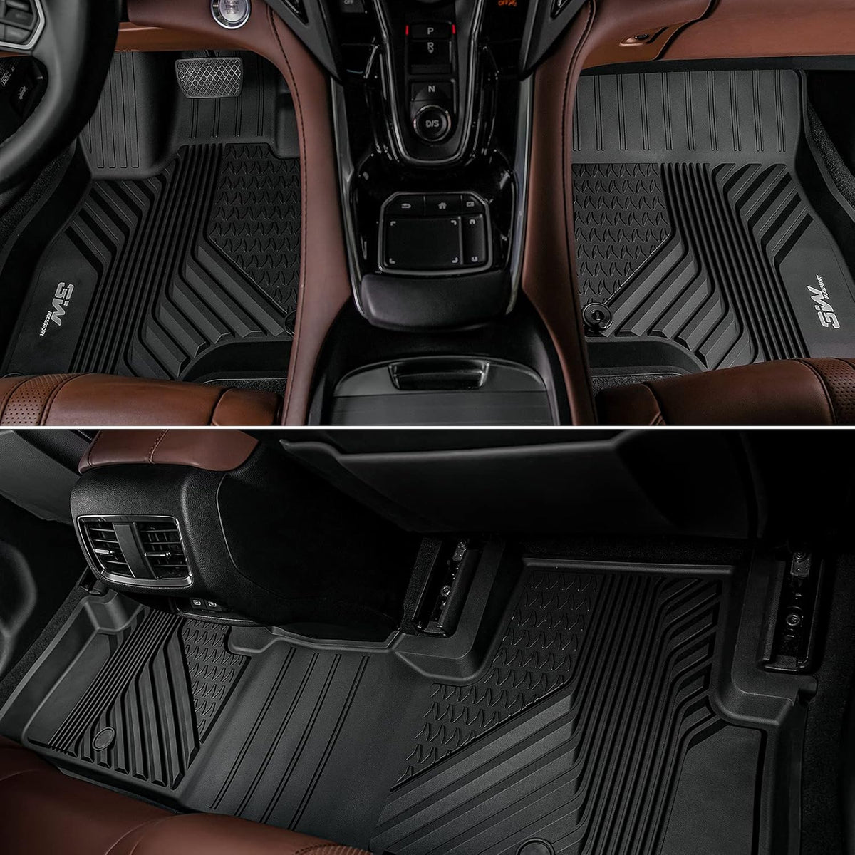 Black TPE All Weather Floor Mats Full Set B6505