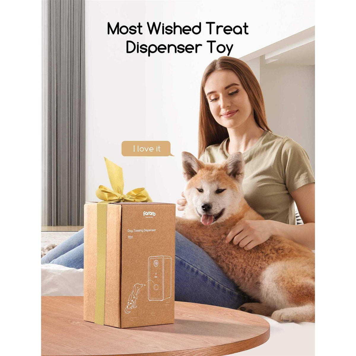 Dog Camera with Treat Dispenser, 2.4G and 5G WiFi Pet Camera with Two Way Audio and 1080P Full HD Night Vision H6588
