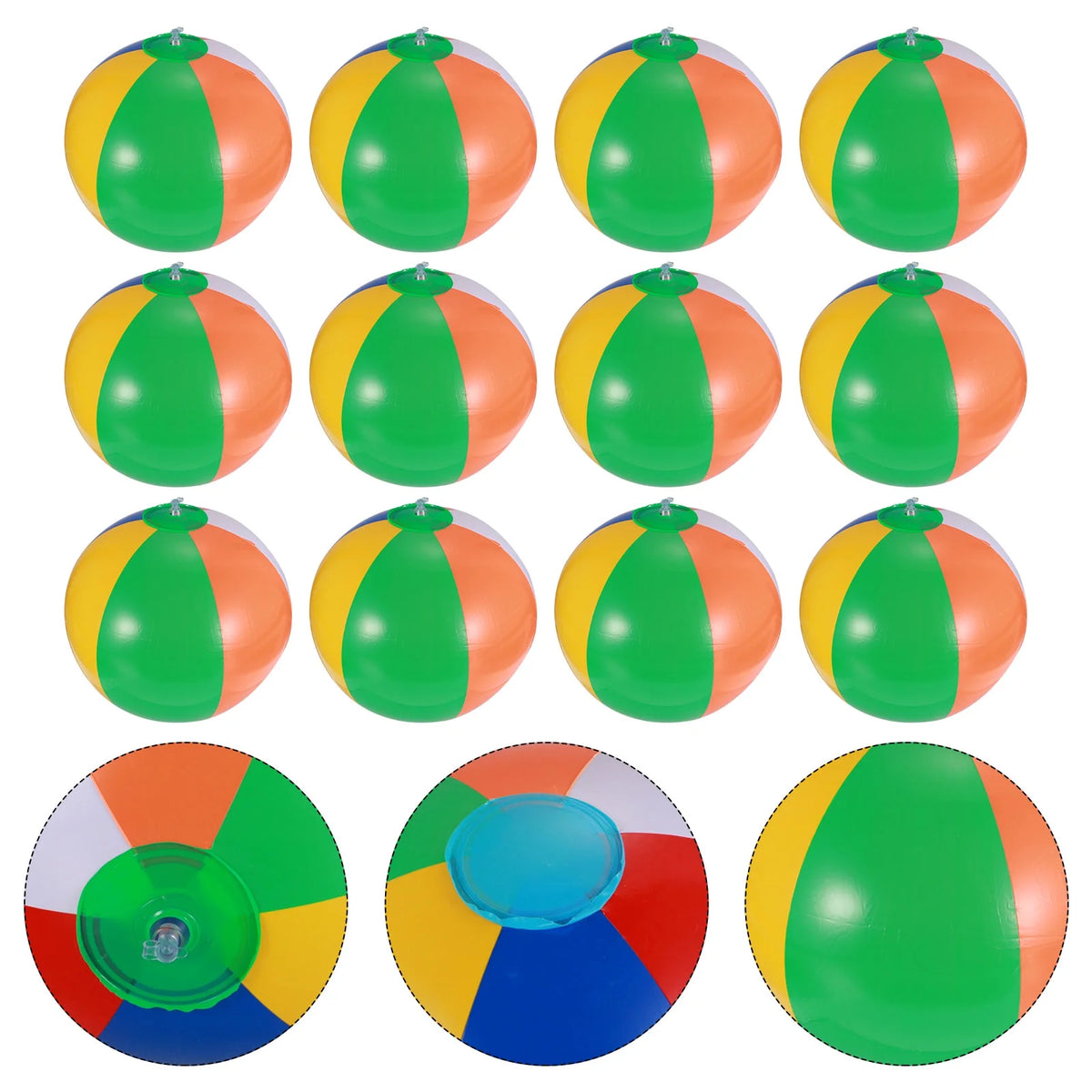 12 Pcs Inflatable Beach Balls Pool Toys V284006