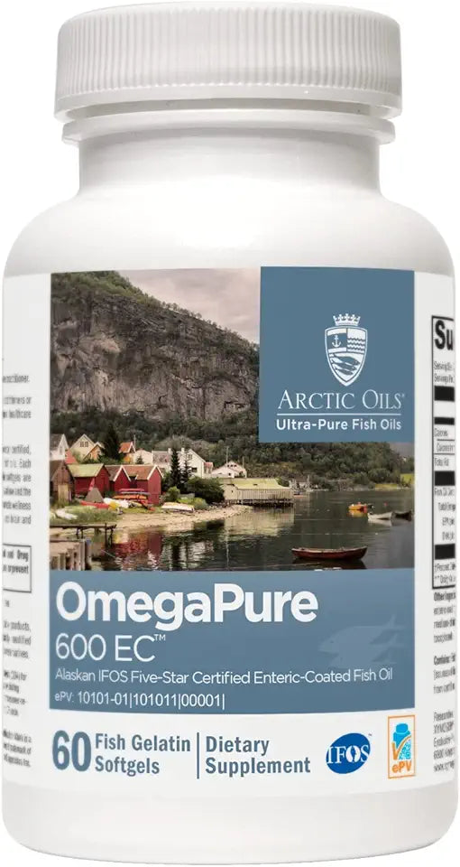 Enteric-Coated Fish Oil DHA EPA Omega-3 Supplement 60 Softgels H966947