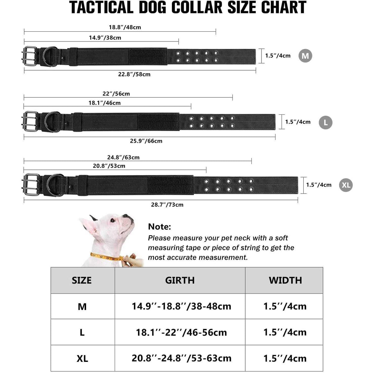 Nylon Adjustable Heavy Duty Tactical Dog Collar K35135