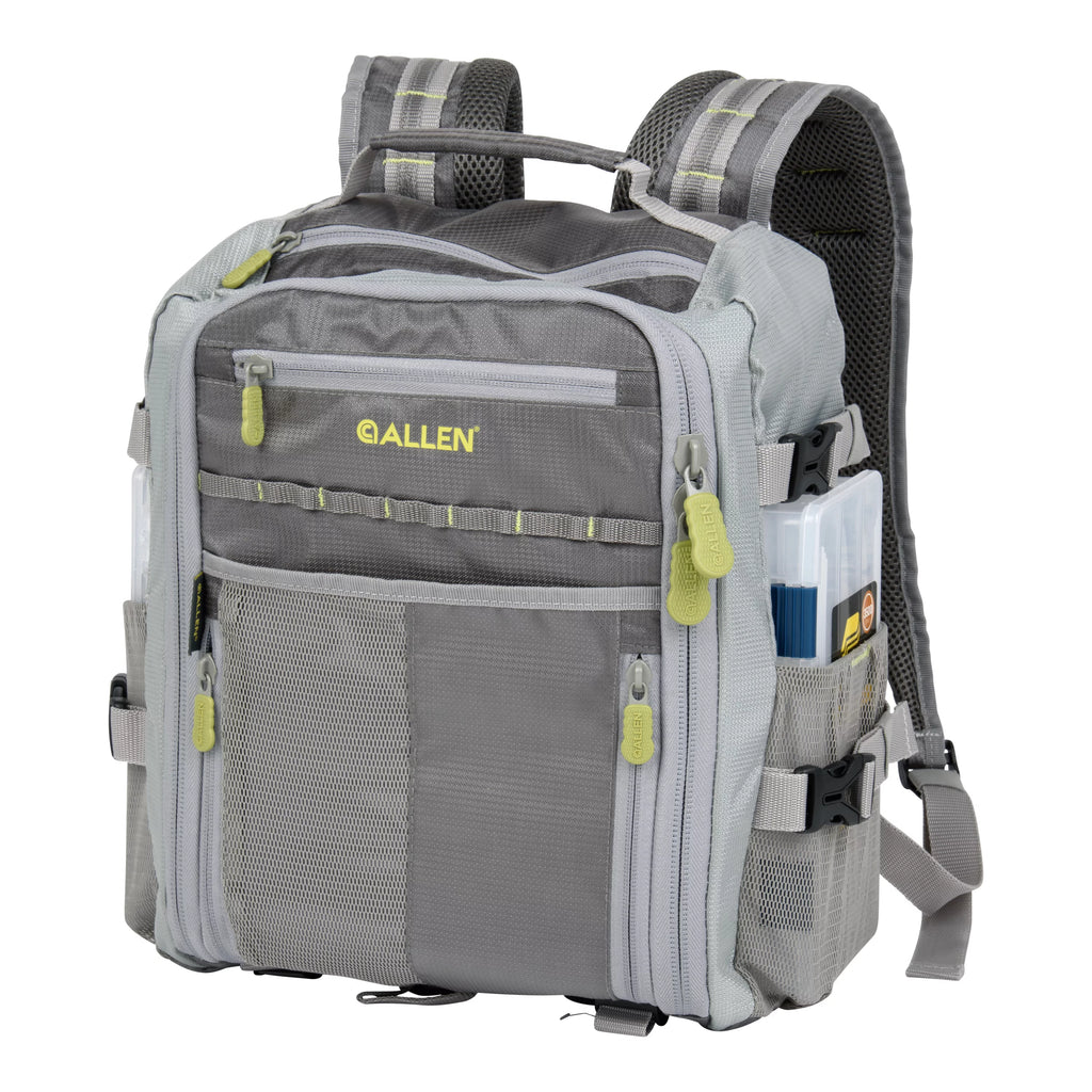Compact Fishing Backpack, 17.6 liters, Gray/Lime K5243