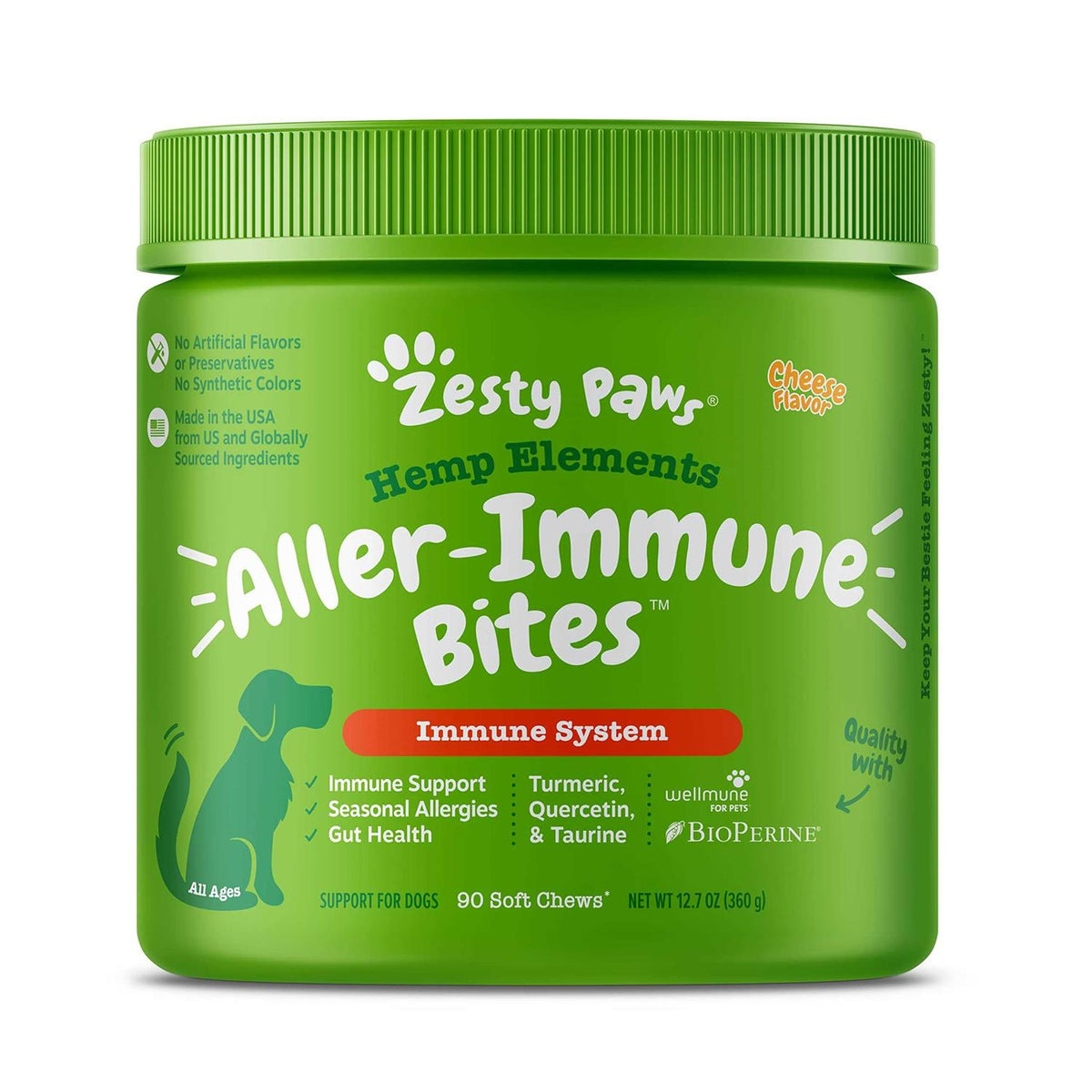 Hemp Cheese Allergy & Immune Bites for Dogs Z210