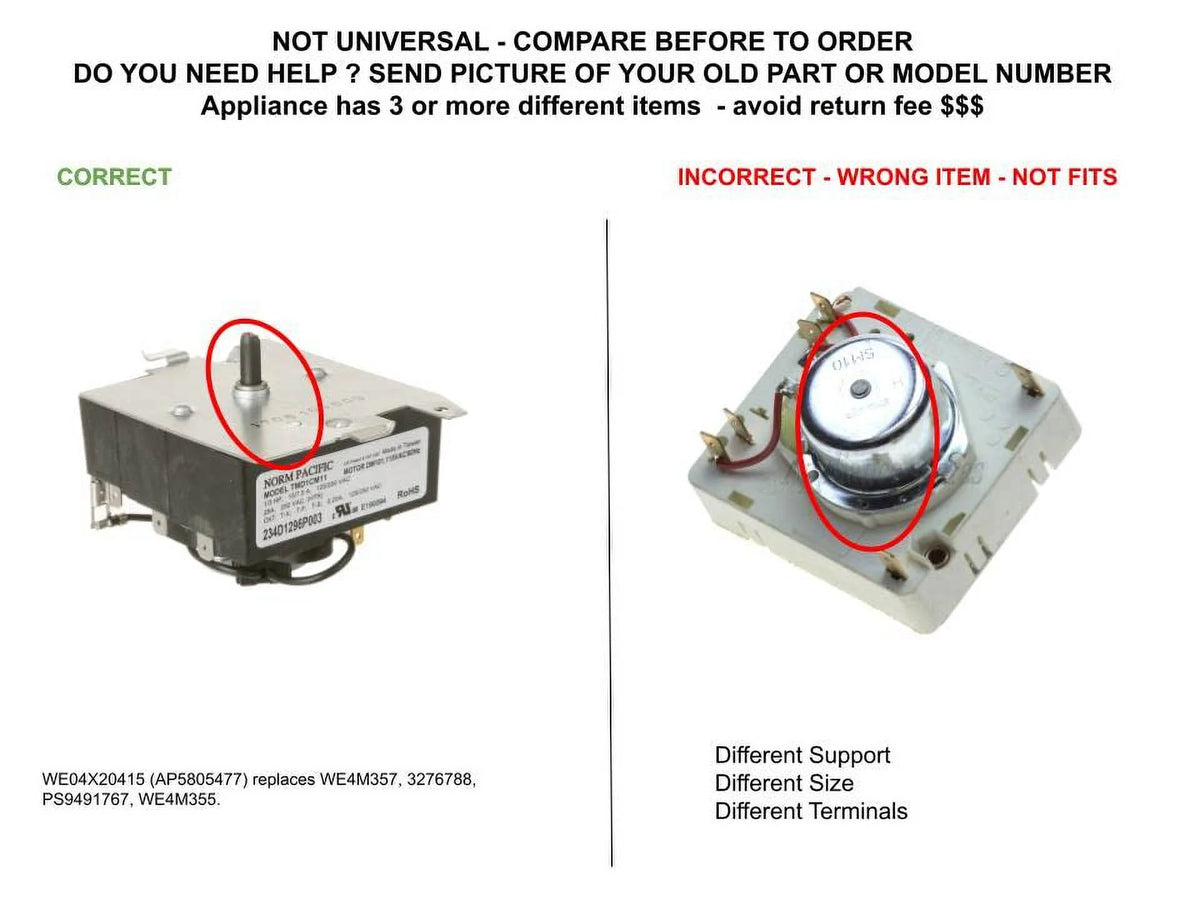 Compatible with GE Hotpoint Dryer Timer V6223