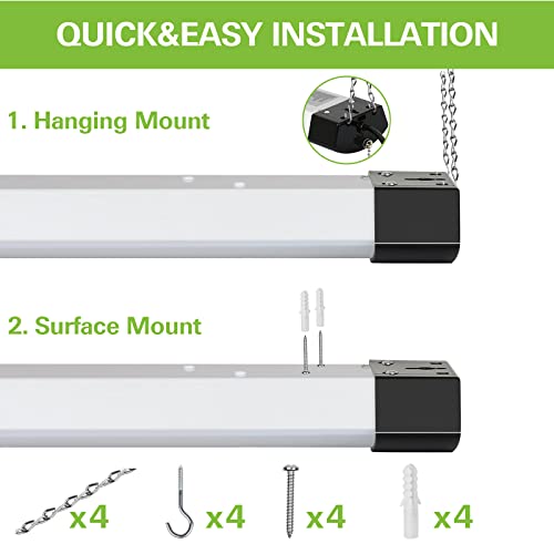 2 Pack 4FT 120W LED Shop Light 5000K 13000lm Q2041