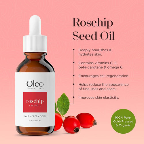 100% Pure Cold Pressed Unrefined Rosehip Seed Oil (60ml) Y58072
