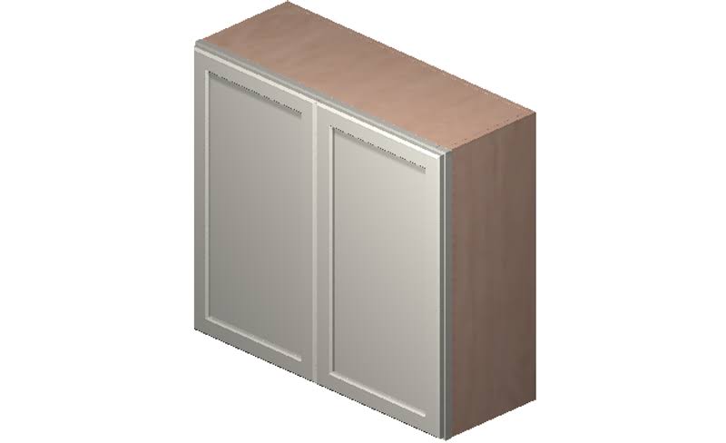 Antique White 2 Doors 2 Shelves Wall Cabinet High-Density Fiberboard J1961