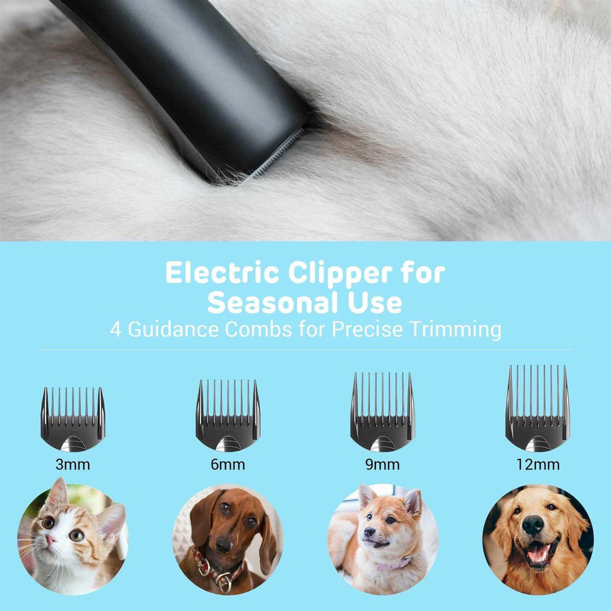 Pet Grooming Vacuum with 6-in 1 Grooming Kit D8277