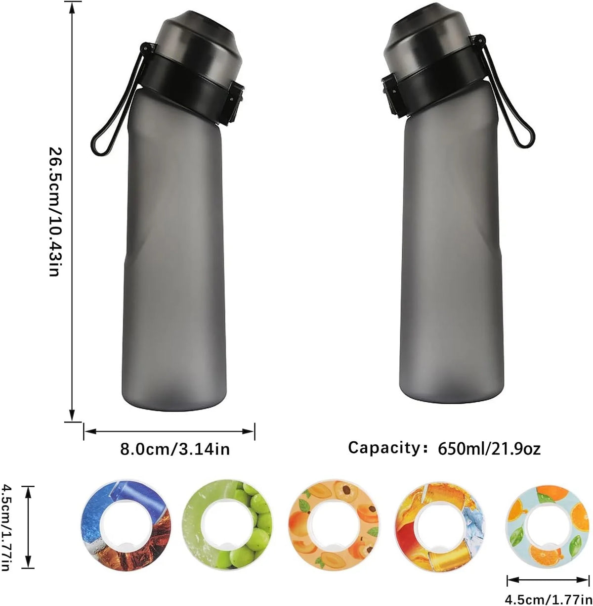 650ML Black Water Bottle with 7 Flavour Pods Y984903