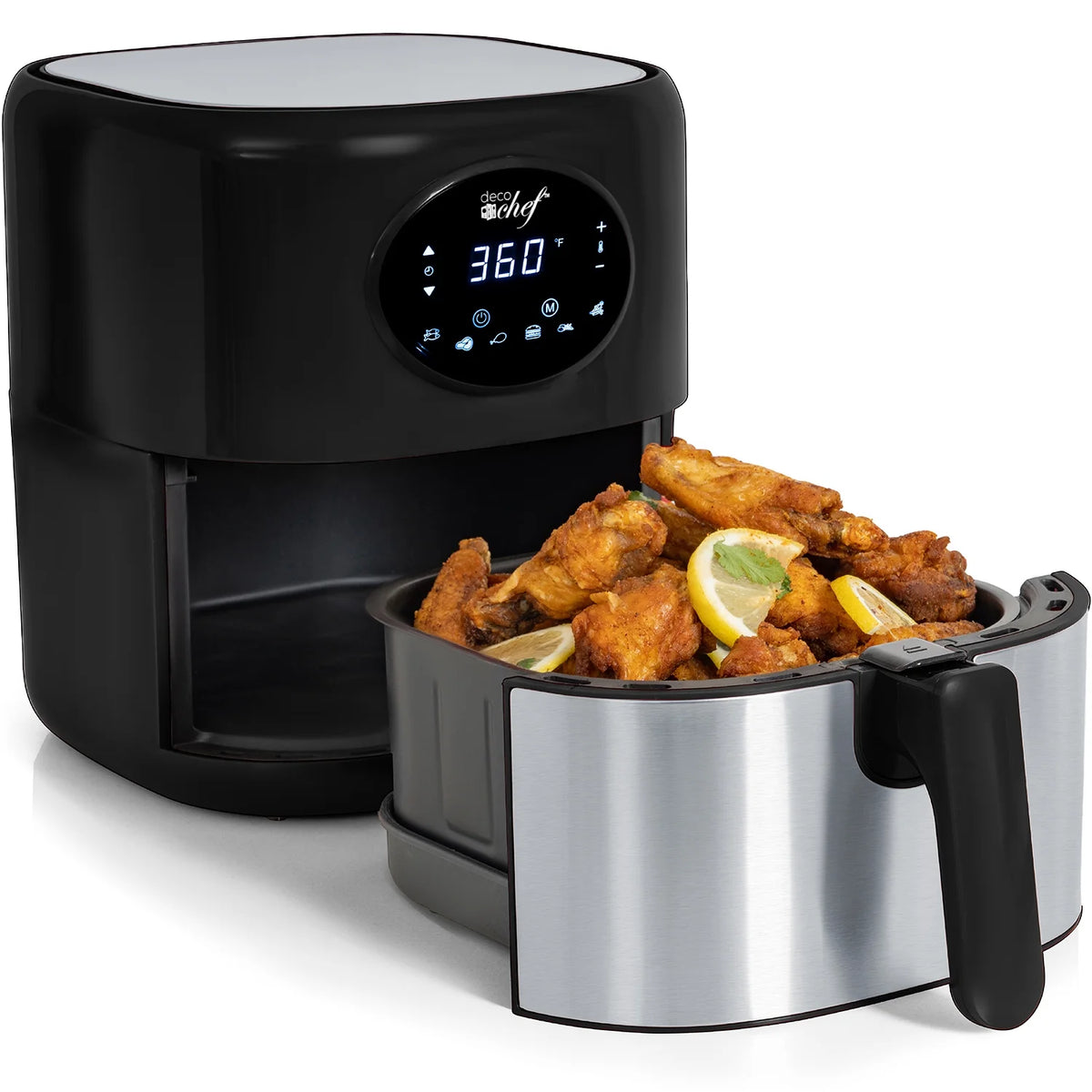 Black 3.7QT Digital Air Fryer with Non-Stick Basket D88605