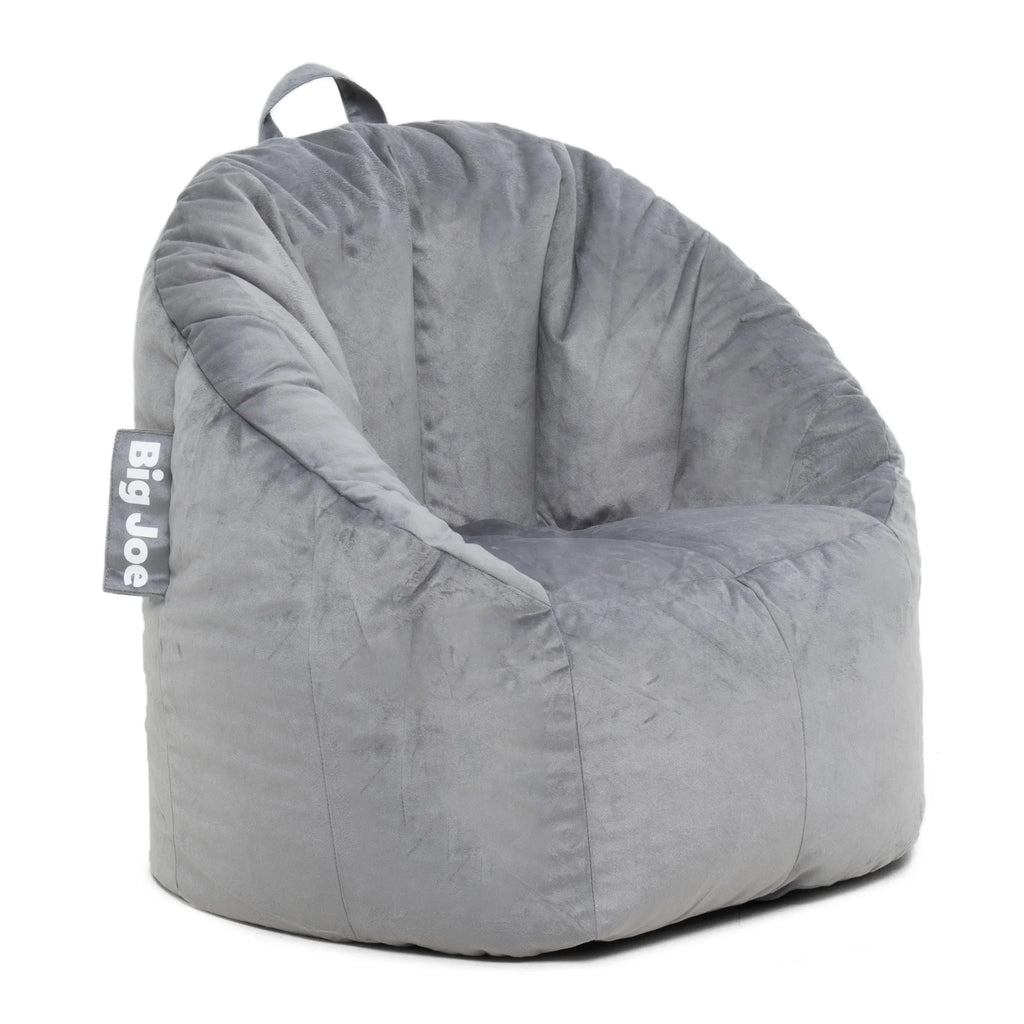 Plush Gray Bean Bag Chair Q9732