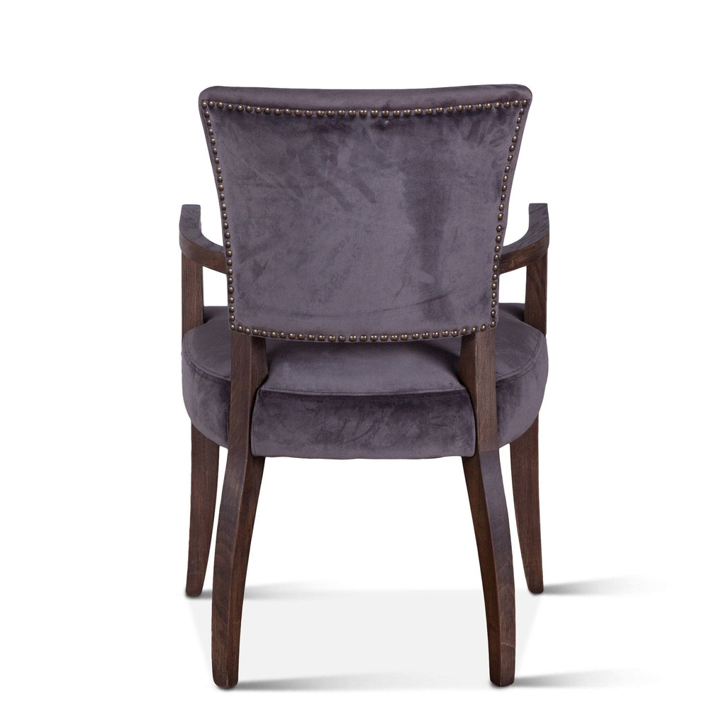 Asphalt Gray Velvet Upholstered Armchair U47441
