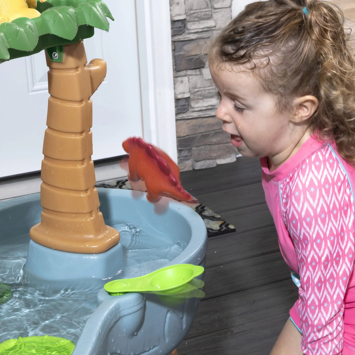 Gray Plastic Water Table with 13-piece Playset R913