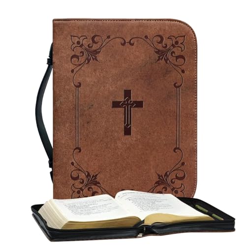 Portable Leather Bible Book Bag with Handle S26379