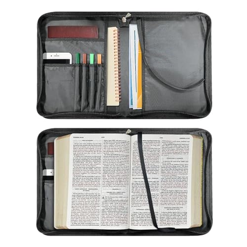 Portable Leather Bible Book Bag with Handle S26379