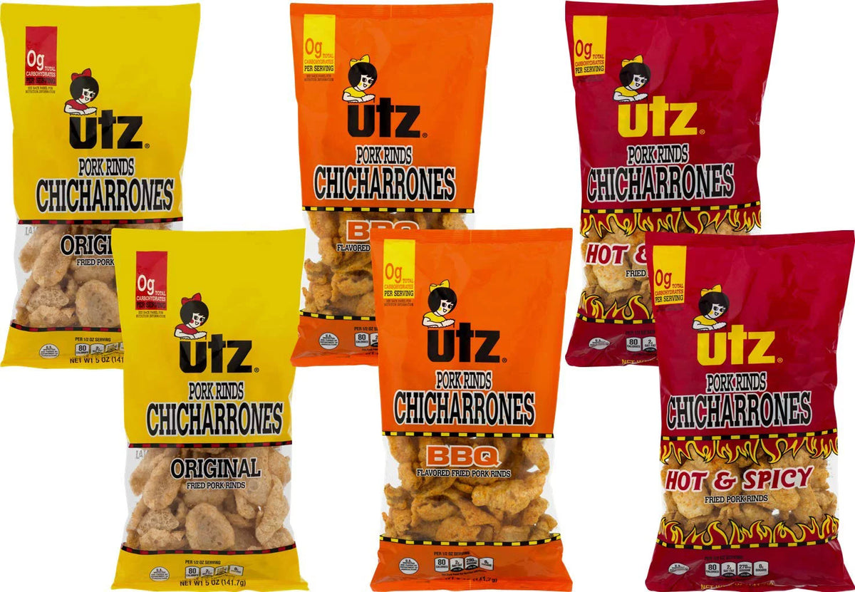 Variety 6-Pack 5 oz. Fried Pork Rinds S246892