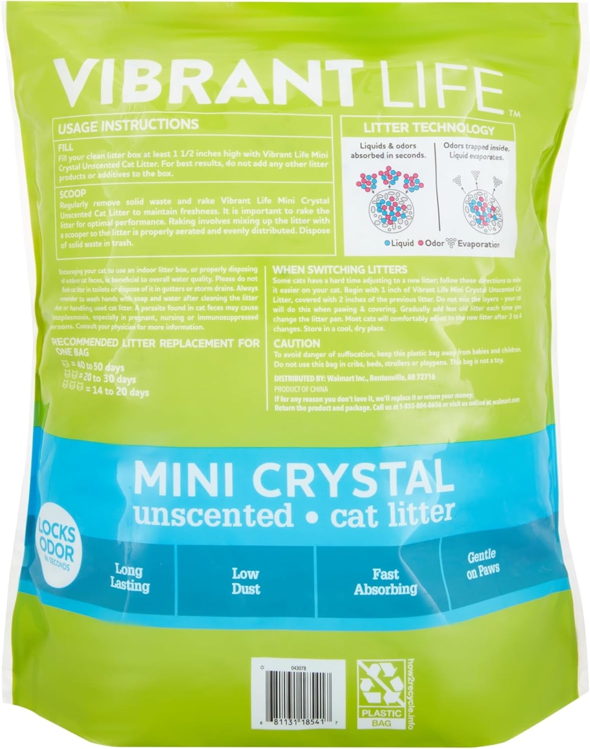 Mini Crystal Unscented Cat Litter, 8 lb U458