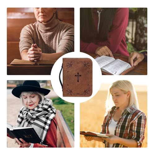 Portable Leather Bible Book Bag with Handle S26379