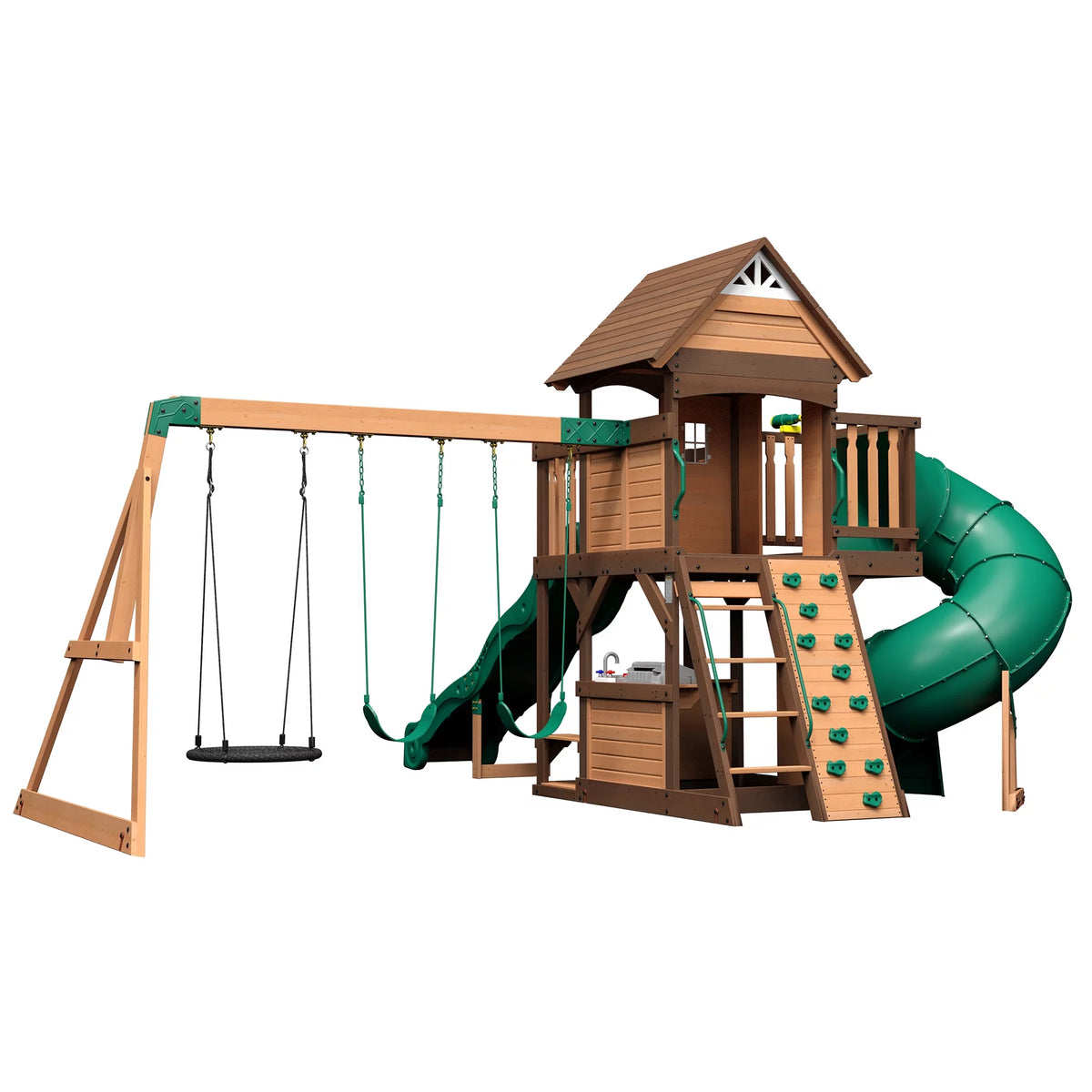 Cedar Swing Set V136