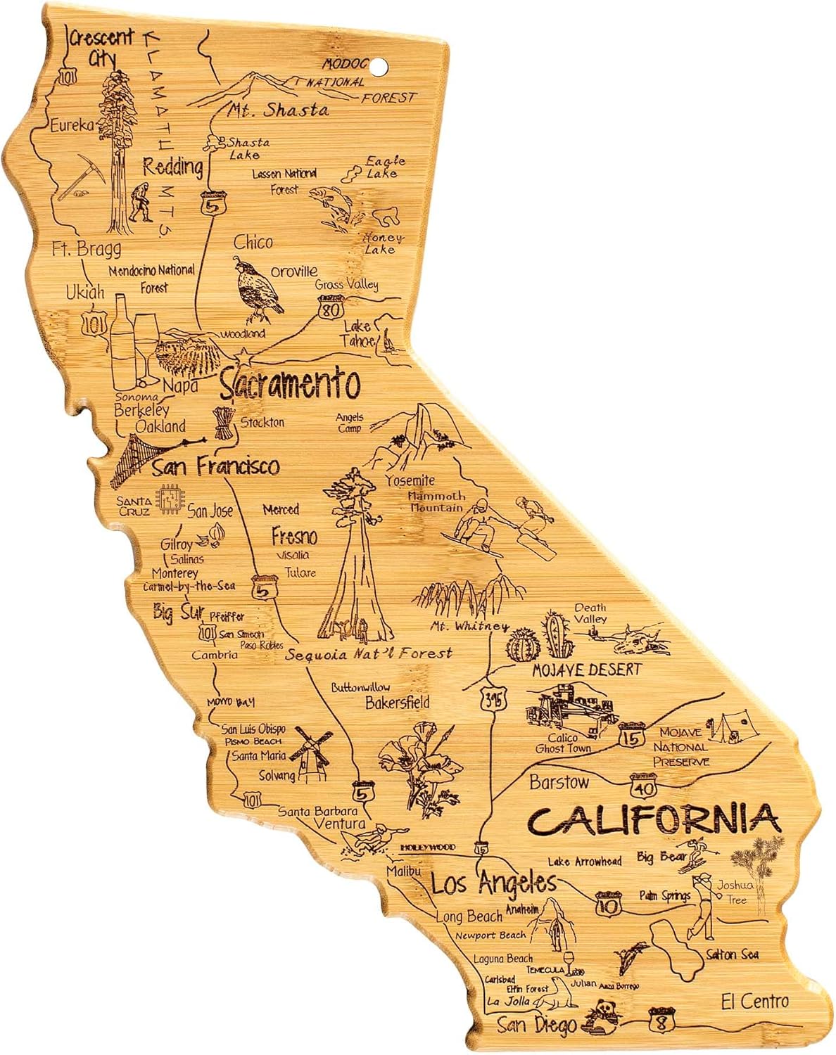 California State Shaped Serving and Cutting Board R117693