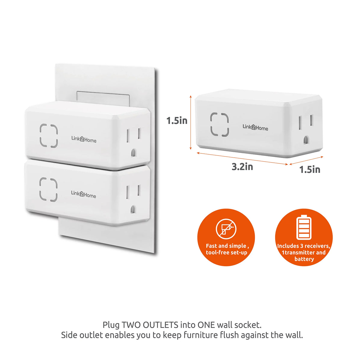 Wireless Remote Control Outlet Light Switch R545
