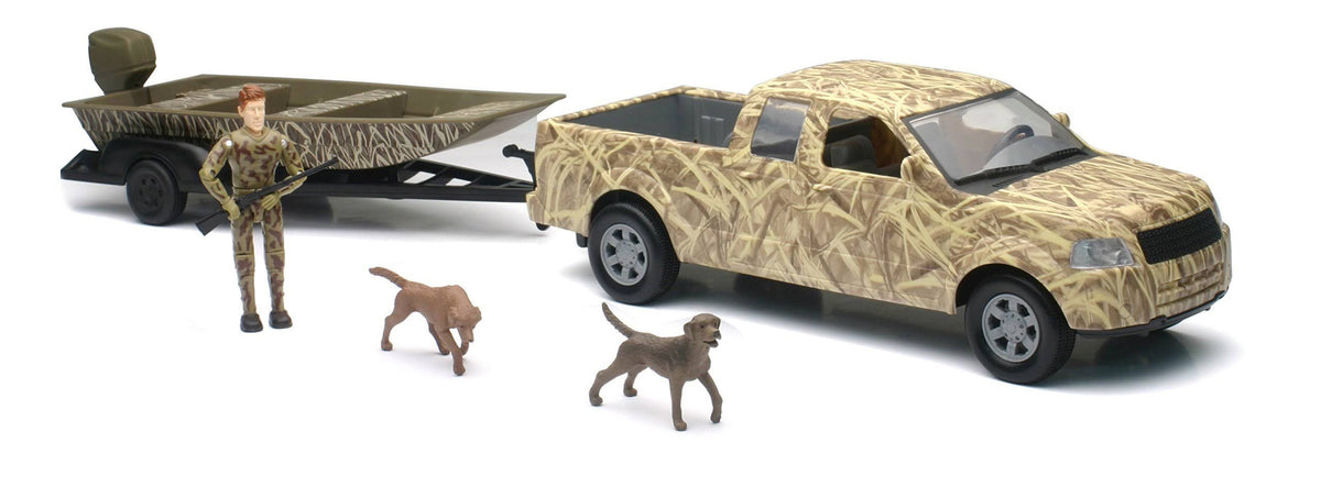 Camo Pick Up Truck with Jon Boat Set F66303