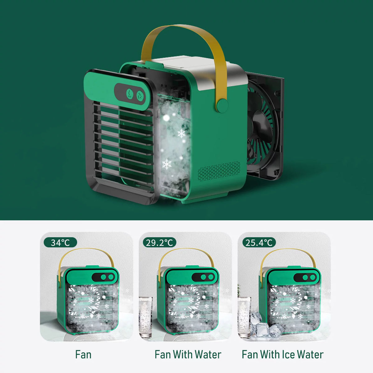 Air Conditioner Fan 180mL 3 Speeds USB Air Cooler Humidifier P15712
