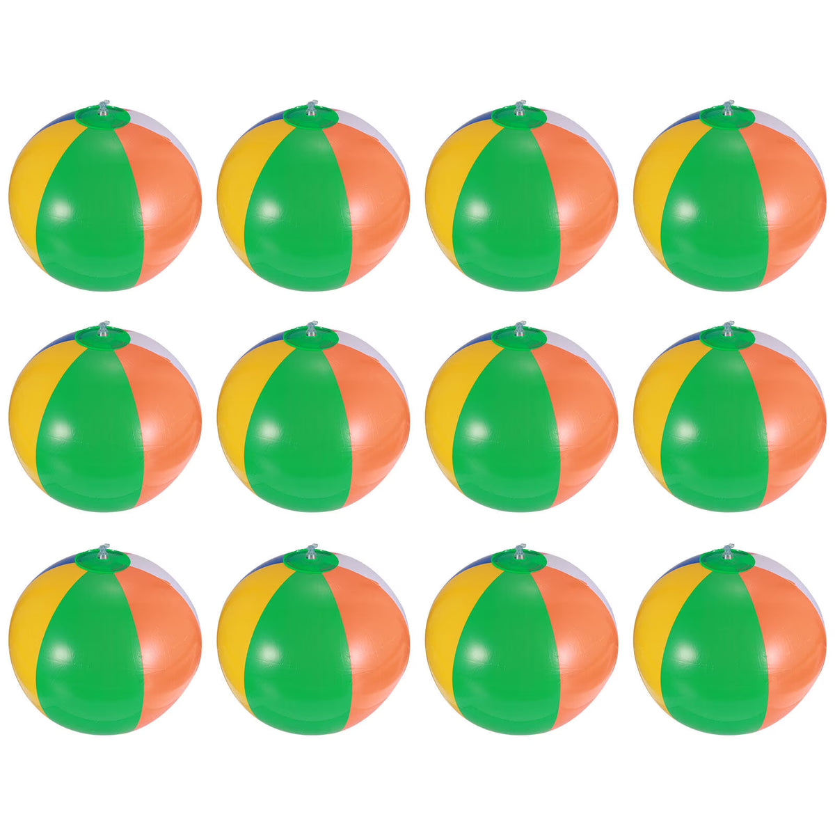 12 Pcs Inflatable Beach Balls Pool Toys V284006