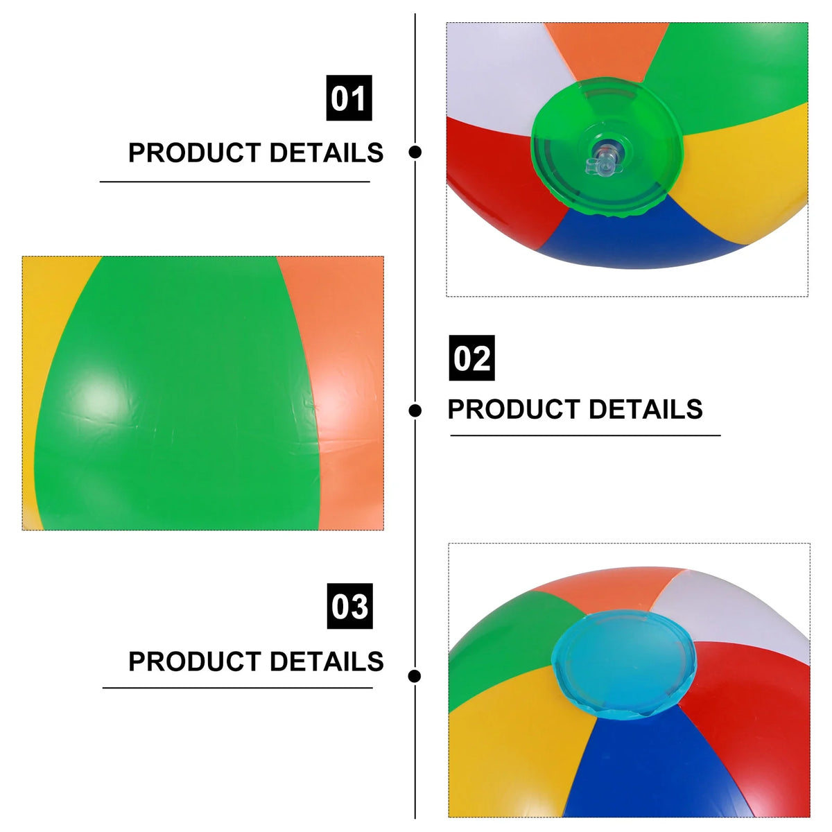 12 Pcs Inflatable Beach Balls Pool Toys V284006
