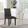 Black Vegan Leather Dining Chair V663411