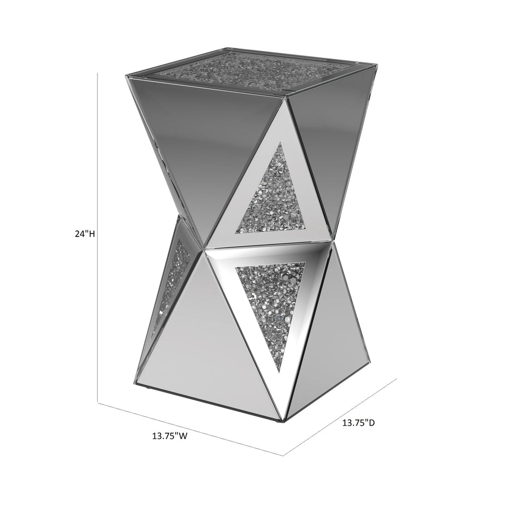 Silver Geometric Side Table S198387