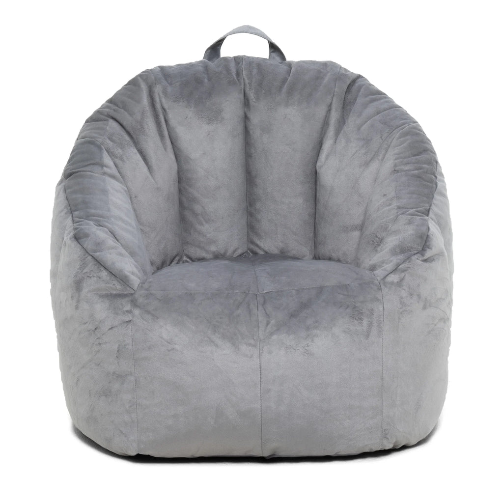 Plush Gray Bean Bag Chair Q9732