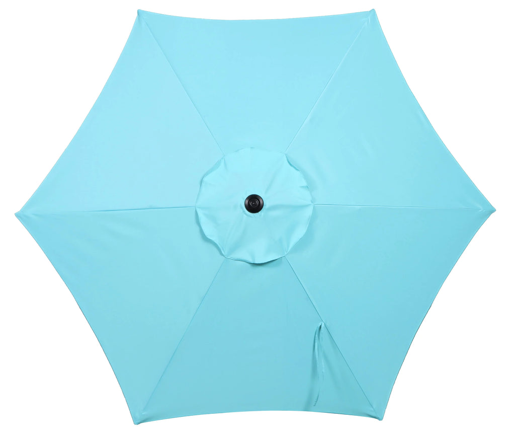 7.5 Foot Round Market Umbrella Black & White Cabana Stripe F62834