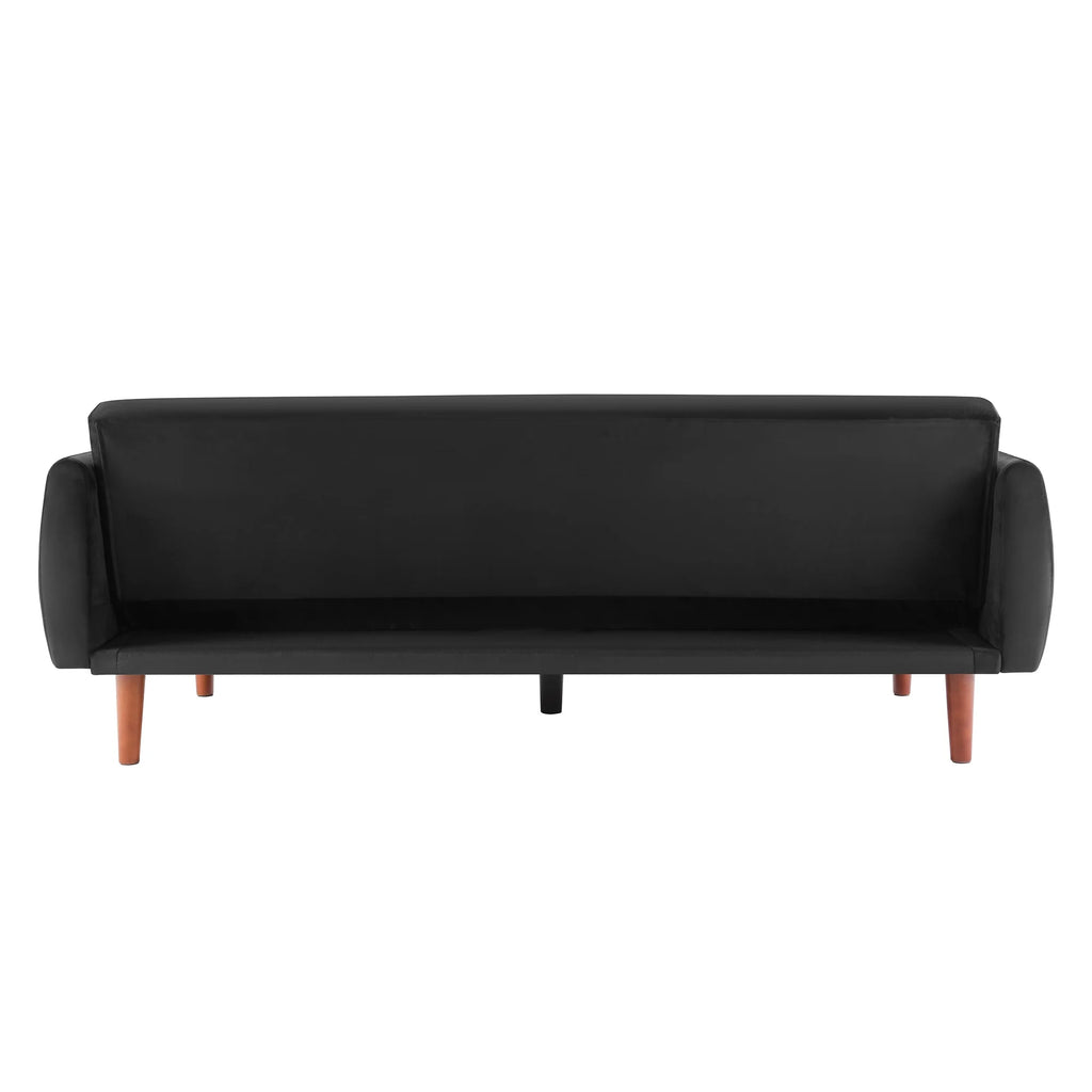 Black Velvet Convertible Sofa Bed P6172