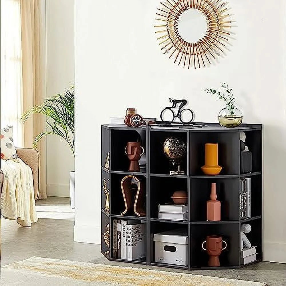 Wooden Corner Cabinet with USB and Outlets I41419