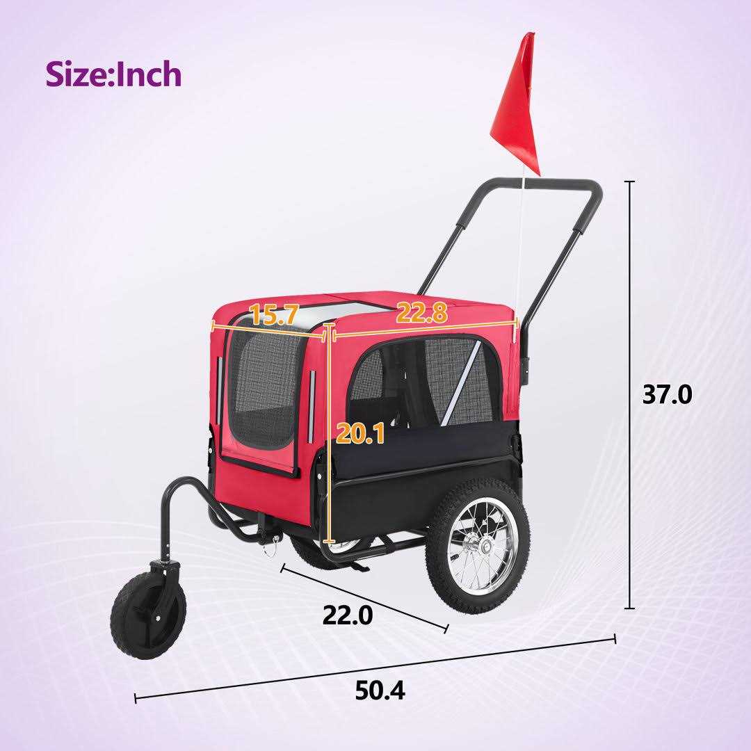 2-in-1 Dog Stroller Bike Trailer B866874