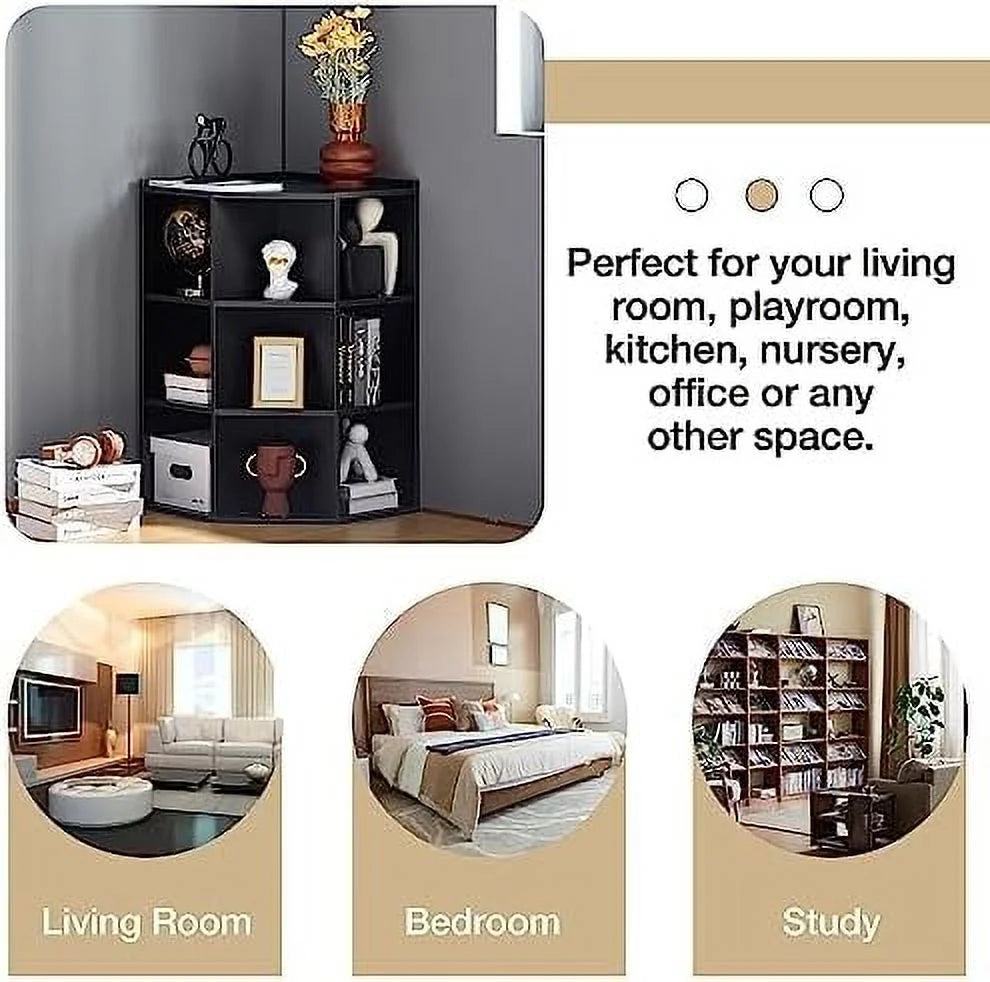 Wooden Corner Cabinet with USB and Outlets I41419