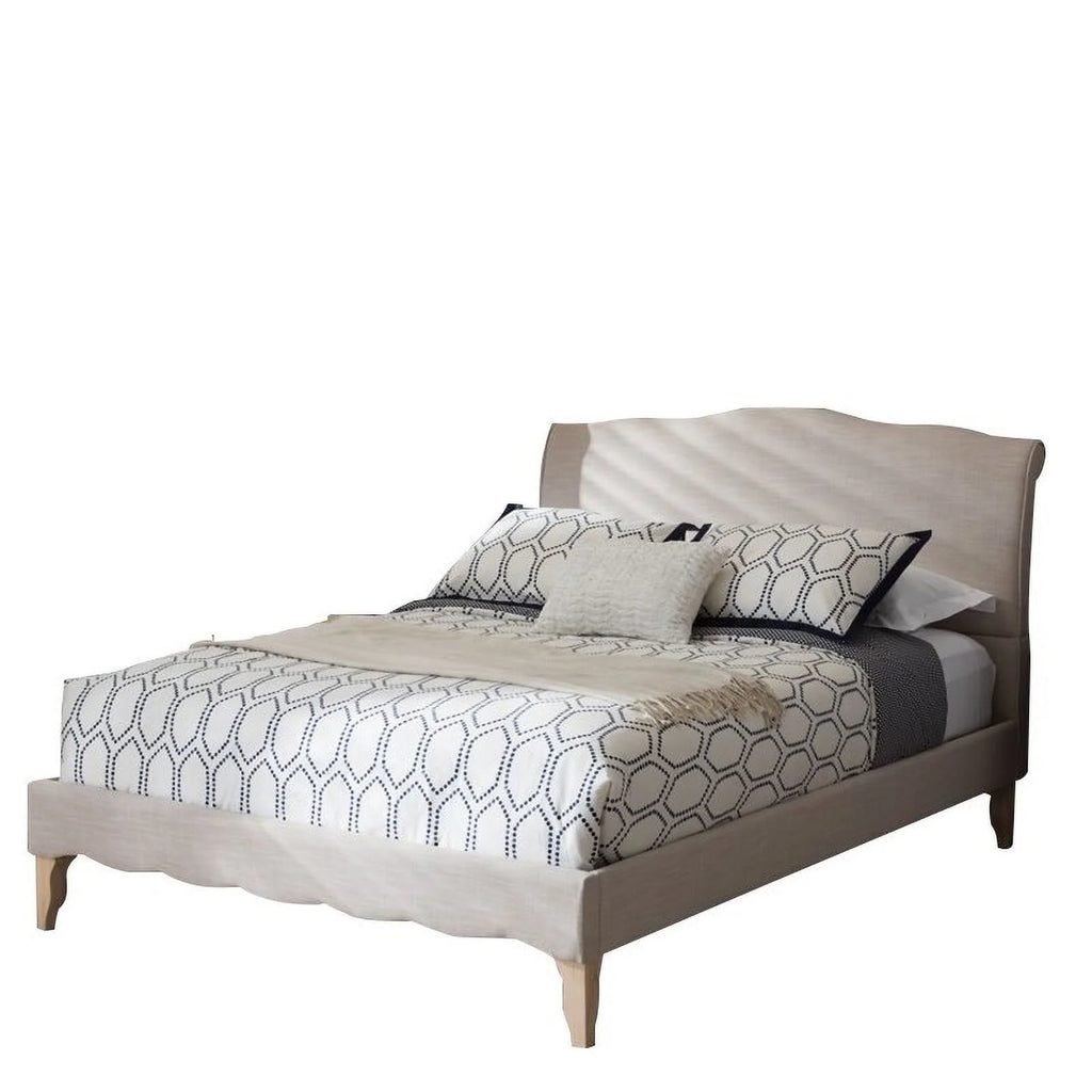 Beige Queen Platform Bed H5773