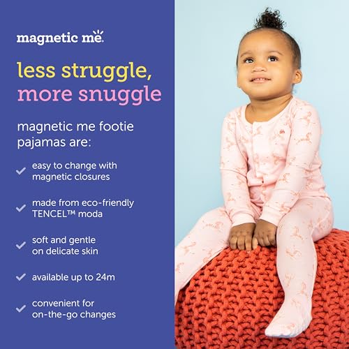 Soft Modal Baby Footie Pajamas with Magnetic Fastener Y969