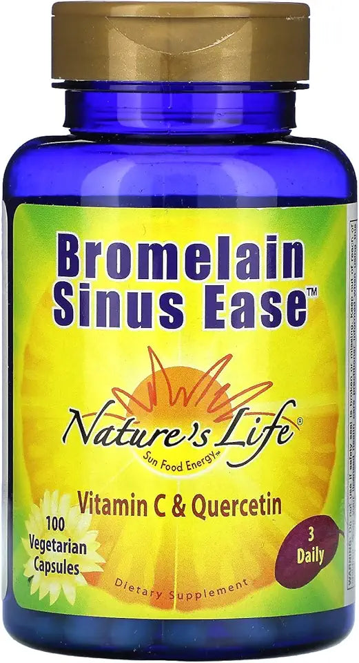 Bromelain 1200mg with Vitamin C & Quercetin 100 Vegetarian Capsules F21002