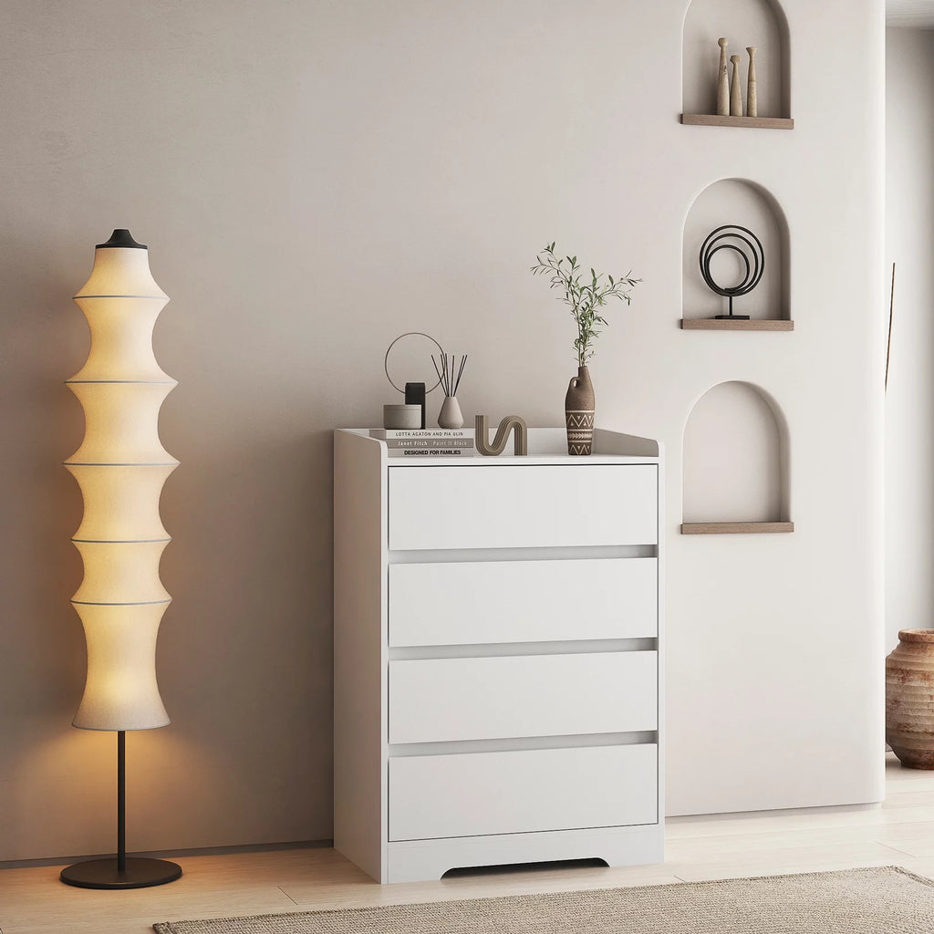 White 4 Drawer Dresser J456