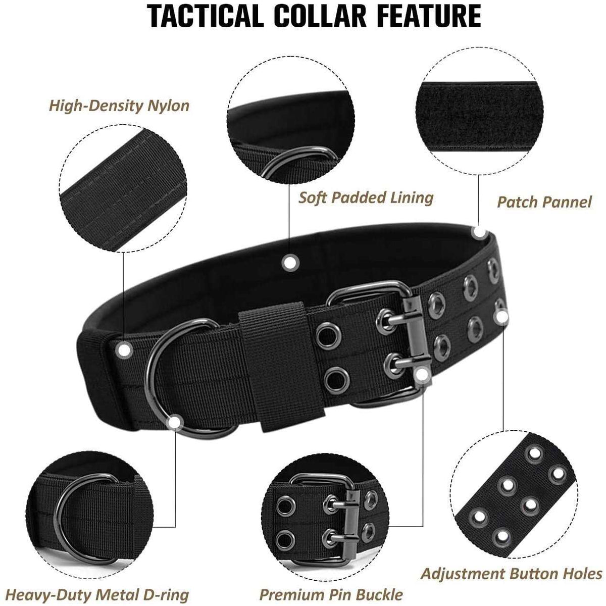 Nylon Adjustable Heavy Duty Tactical Dog Collar K35135