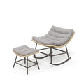 Oversized Brown Wicker Egg Chair with Cushion V782806