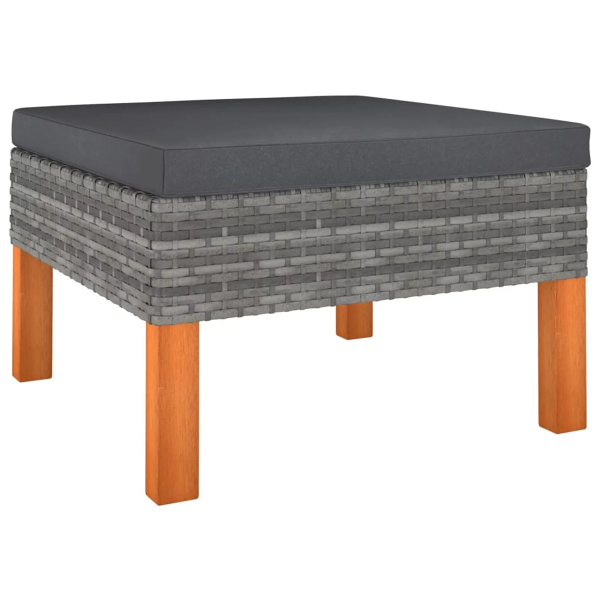 6 Piece Patio Set with Cushions Poly Rattan Gray Q888