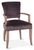 Asphalt Gray Velvet Upholstered Armchair U47441