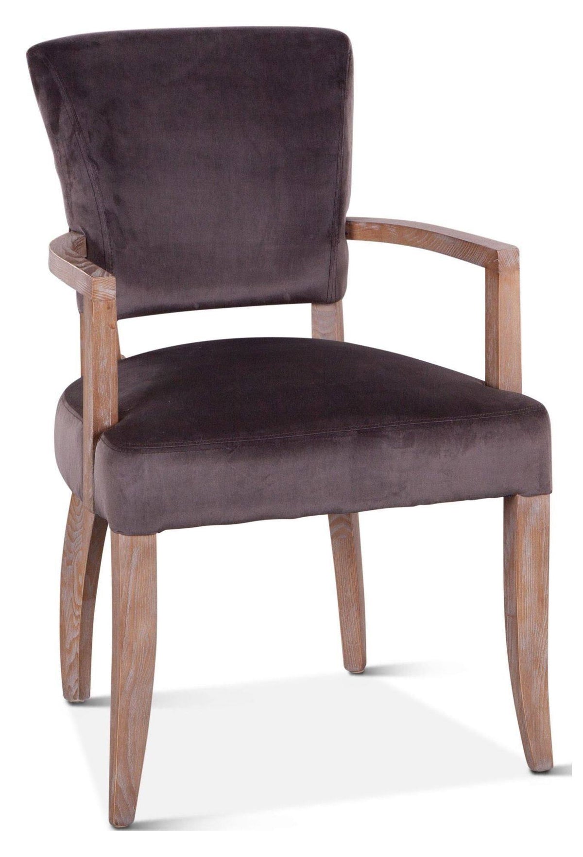 Asphalt Gray Velvet Upholstered Armchair U47441