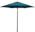 7.5 Foot Round Market Umbrella Black & White Cabana Stripe F62834