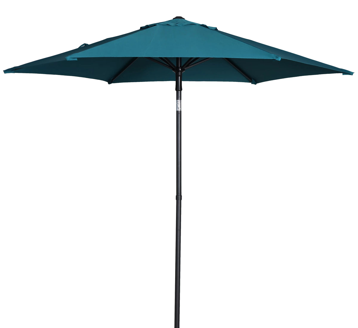 7.5 Foot Round Market Umbrella Black & White Cabana Stripe F62834