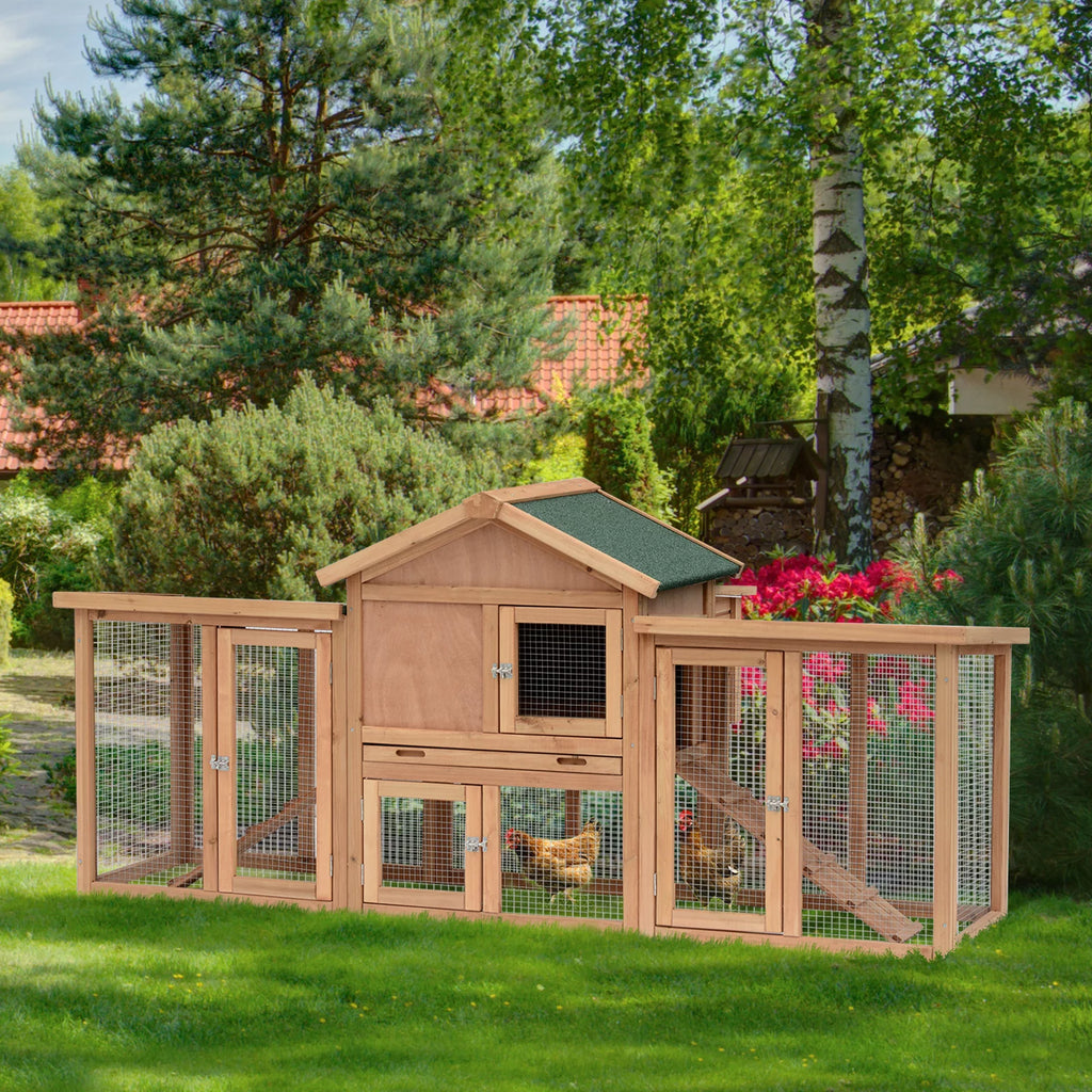 80" Wooden Chicken Coop with Nesting Box I4184