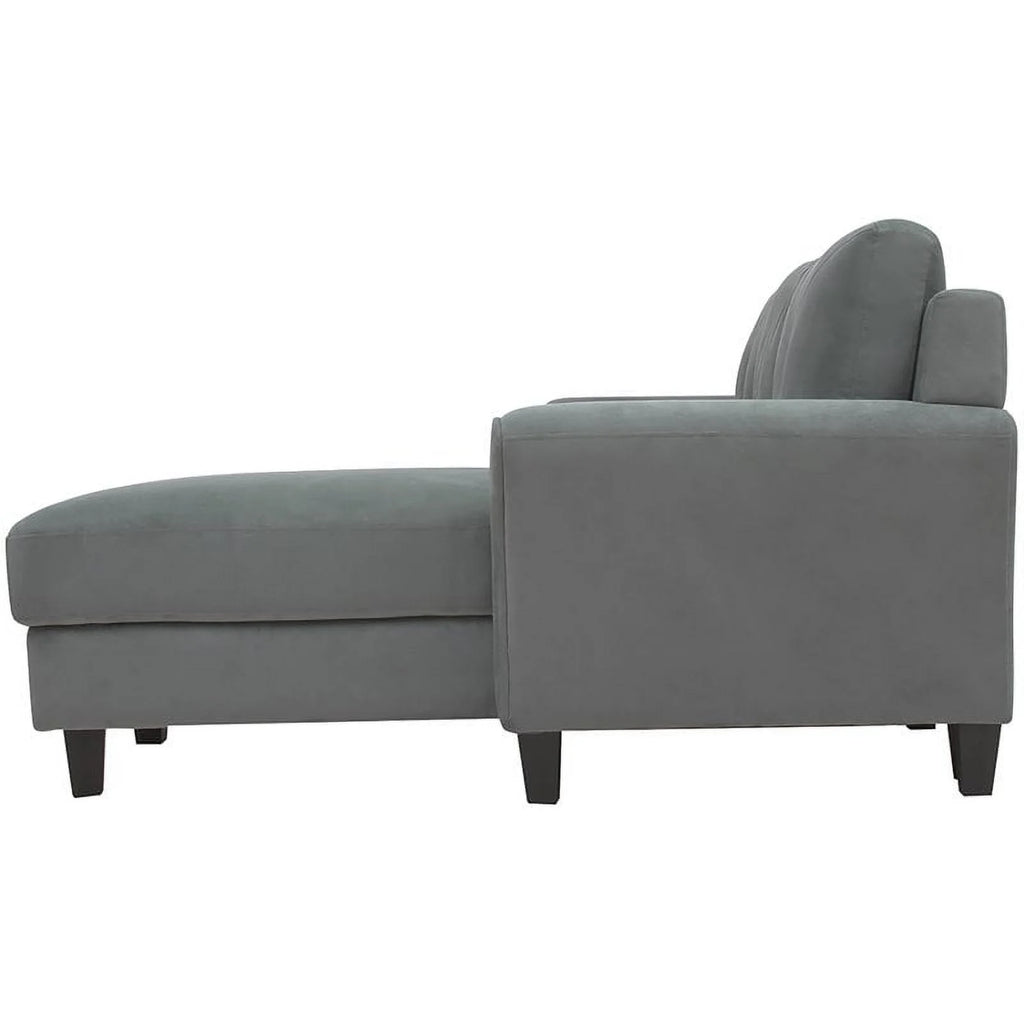 Gray Sectional with Rolled Arms L520